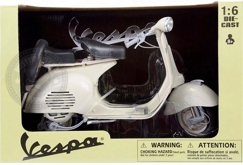Miniatura Moto Vespa 150 Vl 1t Branca New Ray 1/6 - Miniaturas de